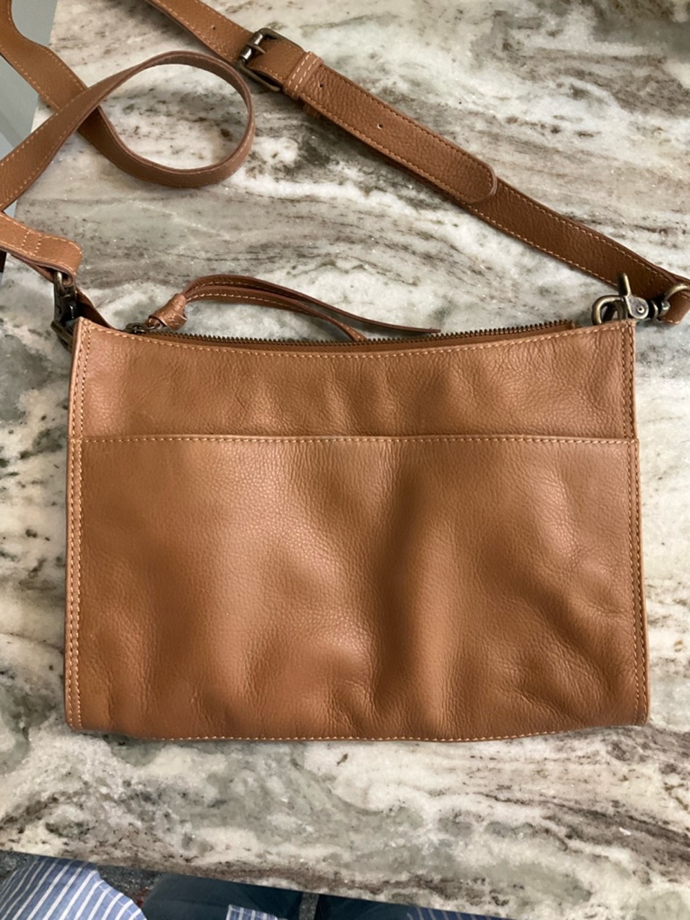 Frye Carved Detail Leather Crossbody in Brown - Picture 3 of 10
